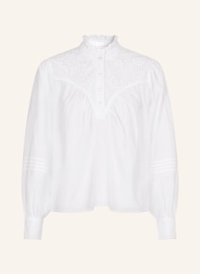 NEO NOIR Shirt blouse EMILY with broderie anglaise