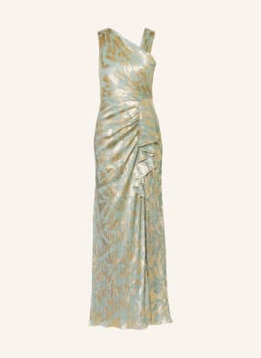ADRIANNA PAPELL Evening dress with glitter thread and frills