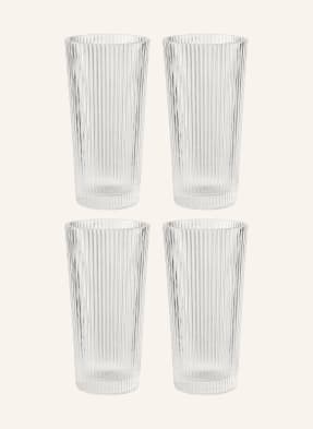 stelton Set of 4 long drink glasses PILASTRO