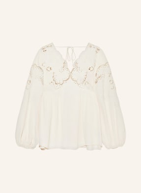 REISS Blouse-style shirt NOA with broderie anglaise