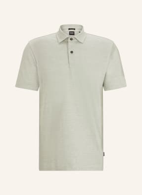 BOSS Piqué polo shirt PRESS regular fit with linen