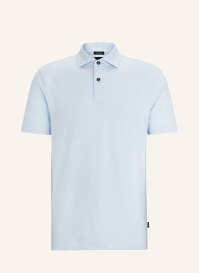 BOSS Piqué polo shirt PRESS regular fit with linen