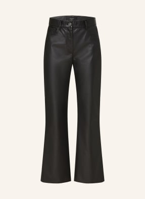 Weekend Max Mara Kalhoty Califfo V Koženém Vzhledu černá