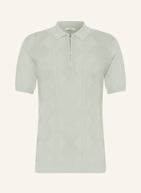 REISS Knitted polo shirt TROPIC