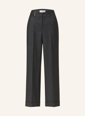 PESERICO Wide leg trousers with glitter thread