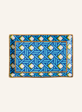 Jonathan Adler Šála Basketweave bílá / světle fialová / tyrkysová