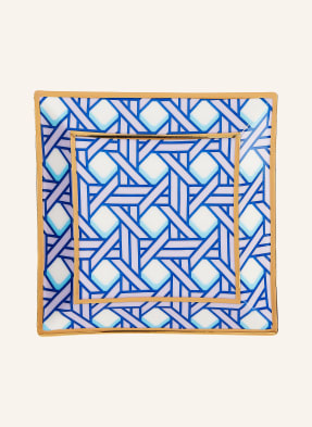 Jonathan Adler Šála Basketweave bílá / světle fialová / tyrkysová