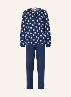 Mey Schlafanzug Serie Scribbled Dots blau