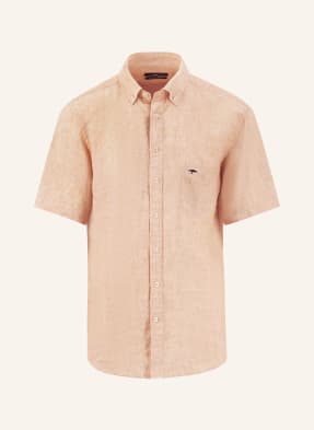 FYNCH-HATTON Short sleeve shirt slim fit in linen