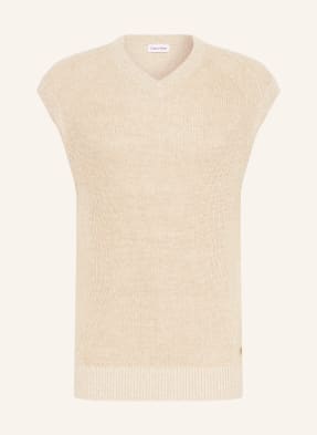 Calvin Klein Sweater vest with linen