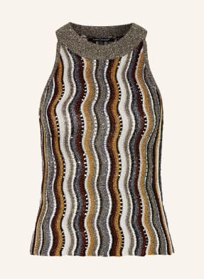 LUISA CERANO Knit top with glitter thread and sequins