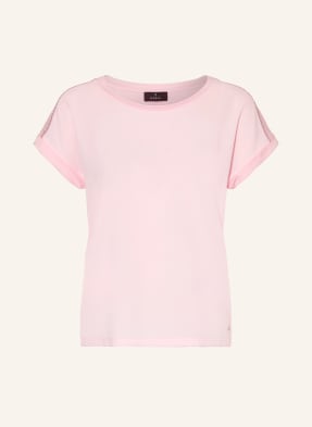 monari T-Shirt im Materialmix mit Schmuckperlen