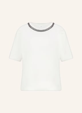 s.Oliver BLACK LABEL T-shirt z obszyciem ozdobnymi kamykami