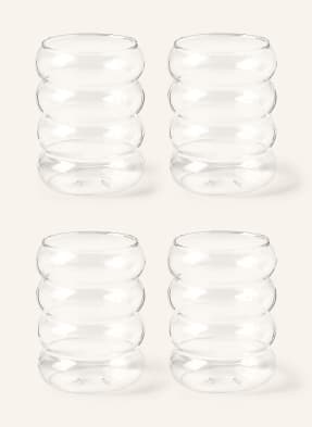 Westwing Collection Set of 4 drinking glasses BUBBLY