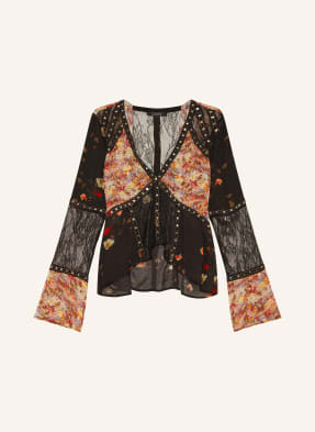 ALLSAINTS Shirt blouse with lace and sequins