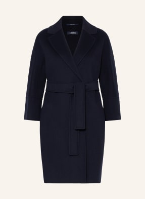 S Max Mara Vlněný Kabát Arona tmavě modrá