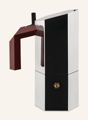 Alessi Espressovač Menhir stříbrná / tmavě červená