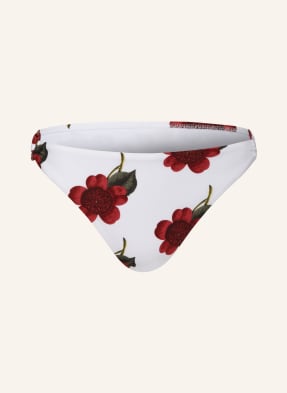 Maryan Mehlhorn Bikinové Kalhotky Brazilky The Bloom bílá / tmavě červená / tmavě zelená