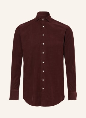 Artigiano Manšestrová Košile Classic Fit hnědá