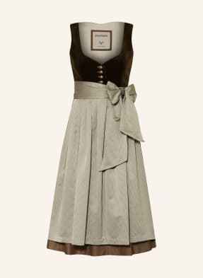 Cocovero Dirndl Janni tmavě zelená / khaki