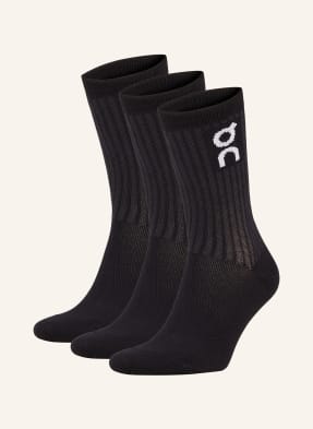 On Ponožky, Sada 3 Párů Logo 01719 black