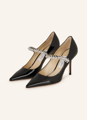 Jimmy Choo Slingpumps S Otevřenou Patou Bing 85 S Ozdobnými Kamínky černá