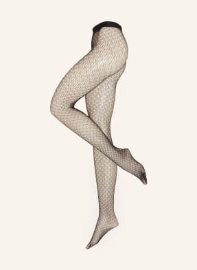 Wolford Punčocháče Fine Net 7005 black