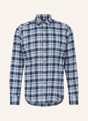 Strokesman's Flanellhemd Regular Fit blau