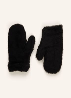 Max Mara Plyšové Palčáky Ombrato S Alpakou černá