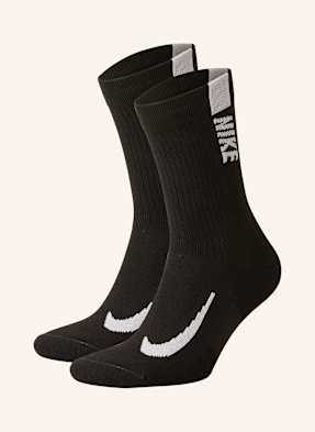Nike 2er-Pack Laufsocken Multiplier schwarz