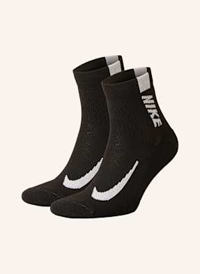 Nike 2er-Pack Laufsocken Multiplier schwarz