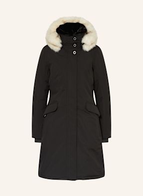 Wellensteyn Parka Enterprise Classic Long S Izolací Dupont™ Sorona® A Odnímatelnou Umělou Kožešinou černá