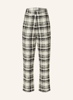 Mrs & Hugs Marlenehose Aus Tweed weiss