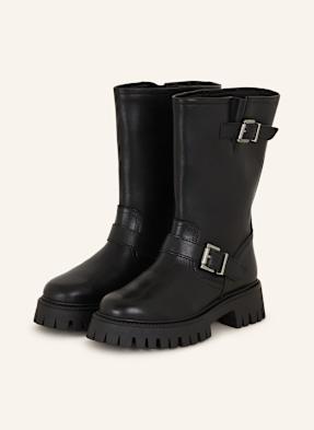 Mrs & Hugs Biker Boots schwarz