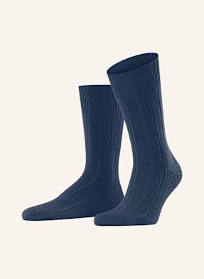 Falke Strümpfe Lhasa Rib Mit Merinowolle blau