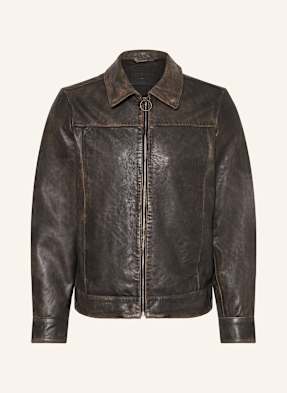 Allsaints Lederjacke Alkan schwarz