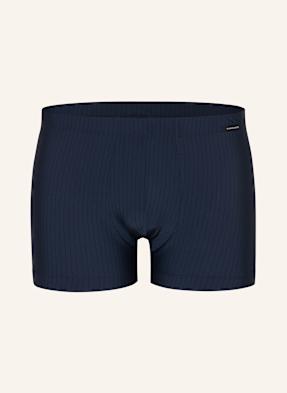 Schiesser Boxershorts Pure Micro blau