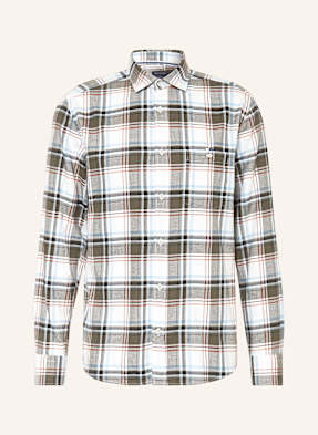 Olymp Košile Casual Regular Fit bílá / tmavě modrá / olivová
