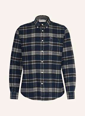 Barbour Flanellhemd Betsom Tailored Fit grau