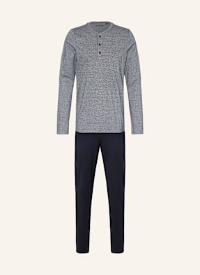 Schiesser Pyžamo Casual Essentials tmavě modrá / bílá