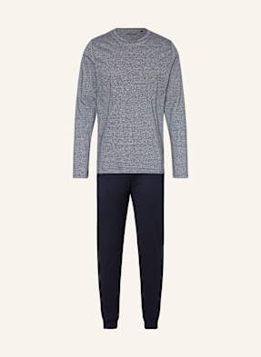 Schiesser Pyžamo Casual Essentials tmavě modrá / bílá