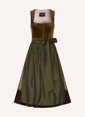 Kinga Mathe Dirndl Lorient zelená / tmavě červená / růžová