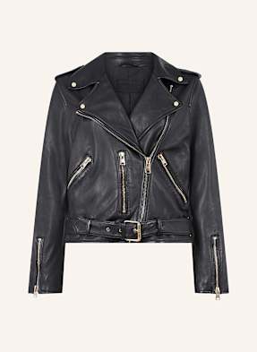 Allsaints Kožená Bunda Balfern černá