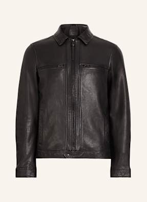 Allsaints Kožená Bunda Luck černá