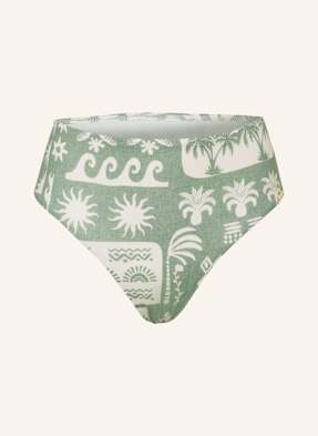 Watercult High Waist Bikinové Kalhotky Rustic Med světle zelená / krémová
