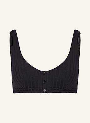 Watercult Bustier Horní Díl Bikin Henley Rib černá