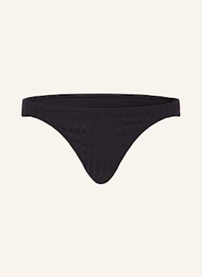 Watercult Bikinové Kalhotky Brazilky Henley Rib černá
