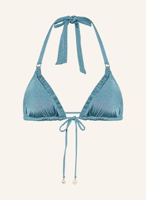 Watercult Triangel-Bikini-Top Shimmering Solids blau