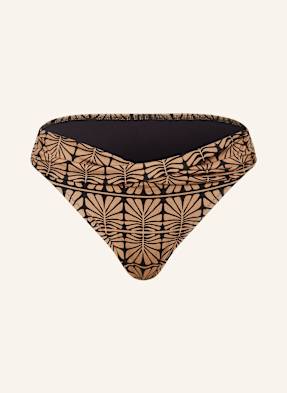 Watercult Bikinové Kalhotky Brazilky Artisan Vibe světle hnědá / černá