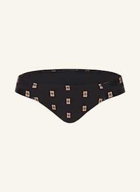 Watercult Panty Bikinové Kalhotky Microcraft světle hnědá / černá
